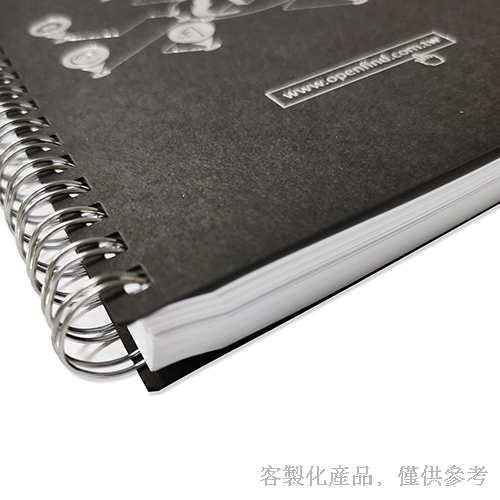 Notebook_Customized Black Card Wire-O Bound Notebook